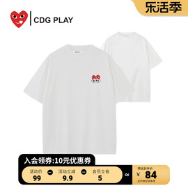 CDG PLAY同款短袖T恤女2024夏季打底衫时尚休闲上衣男