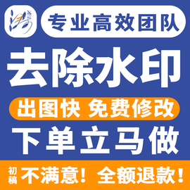 P图去除水印消除文字无痕修图片处理PS照片头像去水印专业P改文字