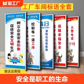 工厂车间标识牌安全生产标语仓库区域，消防安全宣传企业文化，墙品质质量环保管理制度规章制度牌