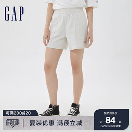 gap女装夏季logo高腰法式圈织软卫裤590993户外休闲运动短裤