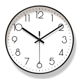 易普拉(易普拉)6510经典挂钟，时尚客厅时钟，挂墙挂表钟表简约静音扫秒石英钟