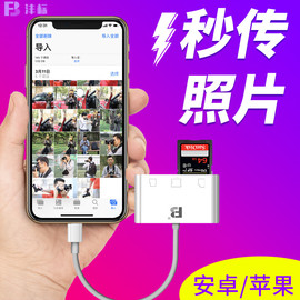 沣标CCD相机内存免APP OTG读卡器CF SD卡片机TF XQD卡手机通用适用于佳能数码相机USB高速U盘安卓type-C平果