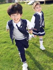 幼儿园园服春秋冬装男孩女童班服运动服中小学生校服套装三件套棉