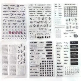 透明印章scrapbookdiy相册，卡片手帐橡皮章成品章，图章日历印章