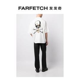 Mastermind Japan男士骷髅头印花棉T恤FARFETCH发发奇