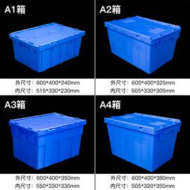 。承重周转箱转收纳运输翻盖整理筐子工业风周筐快递箩筐塑料储物