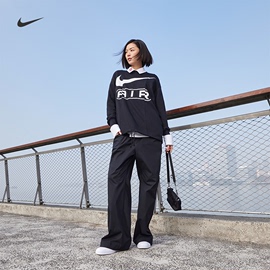 nike耐克女oversize风法式毛圈，运动衫春季圆领卫衣fn1898