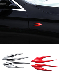 汽车金属车标平安燕子叶子板，标3d立体加长长轴标个性装饰侧标车贴
