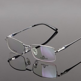 珍藏德国罗登司得眼镜架男款商务眼镜框，超轻纯钛半框男配近视眼镜