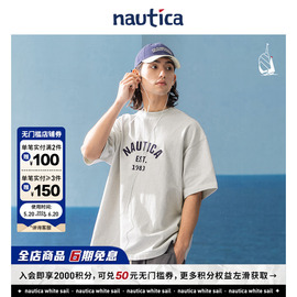 nautica Japan 日系无性别潮流宽松短袖T恤JPTW3202