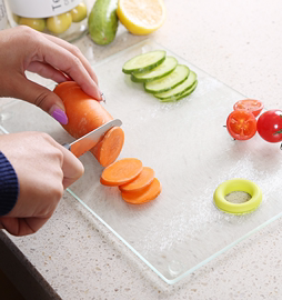 抗菌防霉双面大中小号透明钢化玻璃菜板带挂孔便携水果砧板案板