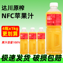 达川NFC冷冻苹果原汁果蔬汁浆咖啡奶茶专用原料果汁咖啡基底4瓶