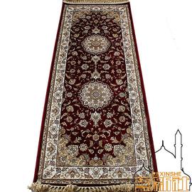 新疆和田机织丝毯80*200时尚典雅厚丝走廊玄关地毯门厅小地毯地垫