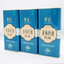 亚麻籽油一级冷榨食用油甘肃特产，胡麻油(胡麻油)非转基因油