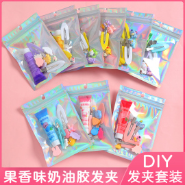 仿真果味奶油胶diy发夹材料，包饰品(包饰品)儿童，小女孩手工树脂小配件套装