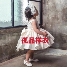 儿童晚礼服公主裙花童，钢琴演出服女童主持人，生日小女孩婚纱裙