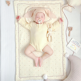 婴儿床褥子幼儿园新生宝宝小被褥，儿童床褥垫纯棉可水洗午睡铺垫子