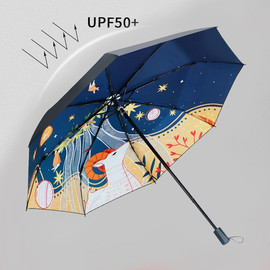 红叶太阳伞晴雨两用女防晒防紫外线小巧便携雨伞折叠高颜值遮阳伞