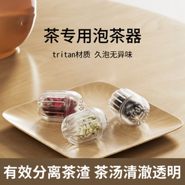 茶漏茶滤Tritan材质耐高温茶叶过滤器家用泡茶神器花茶球茶仓茶隔