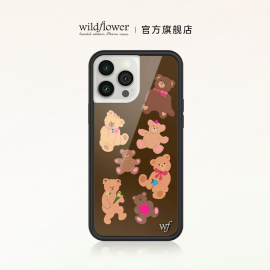 wildflower可爱小熊手机壳bear-ycute适用苹果iphone15141312pro，max硬壳全包防摔欧美ins个性wf赵露思