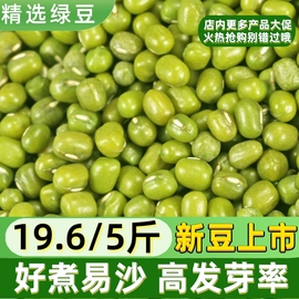 新货绿豆小绿豆5斤 农家自产发新鲜豆芽夏天绿豆汤材料薏仁绿豆粥