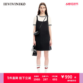 iiiviviniko春夏简约学院，风无袖宽松吊带连衣裙女m310622102a