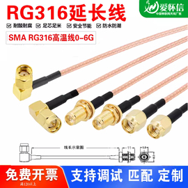 wifi延长线SMA公头转母头GSM 3G4G无线5G路由网卡天线转接线RG316