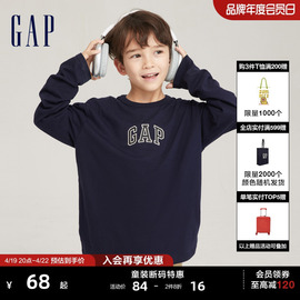 断码Gap男女童春秋LOGO纯棉运动长袖T恤舒适上衣821305