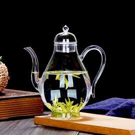 绿茶专用泡茶壶透明耐热玻璃，过滤煮茶器家用电陶炉加热茶具套装