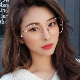 防辐射防蓝光眼镜框女韩版潮网红款圆脸无度数电脑平光镜近视眼镜