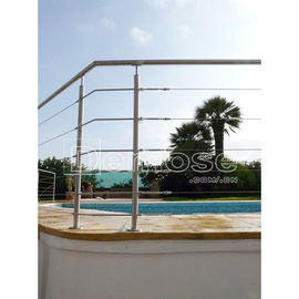 小区钢化玻璃夹栏杆户外护栏，圆管不锈钢护栏阳台栏杆定制