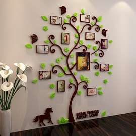 相框树亚克力3d立体墙贴卧室，客厅沙发背景照片，墙装饰品照片树贴纸