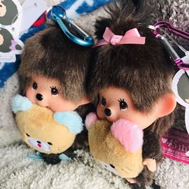 日本 正版 蒙奇奇 萌趣趣 monchhichi 45周年 抱熊挂件