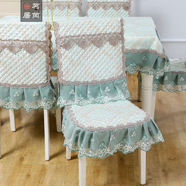 歺桌椅孑套孑方倚槕櫈孑套罩餐桌布套装田园风格，餐桌椅子套罩欧式