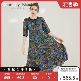 Thursday Island星期四岛屿秋季小碎花中袖连衣裙T226MOP146W