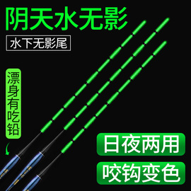 阴天尾水无影夜光漂超亮醒目咬钩变色爆闪电子漂日夜两用夜钓鱼漂