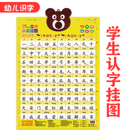 小学生识字有声挂图儿童看图识字拼音宝宝认字挂画婴幼儿早教墙贴