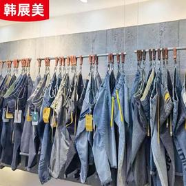 西裤架展示架挂钩简约裤子架上墙架服装店牛仔裤架西裤夹挂衣架