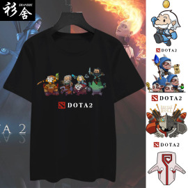 dota2卡尔宙斯游戏周边纯棉短袖，t恤衫男女半袖，休闲宽松夏季上衣服