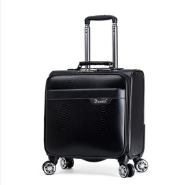 新商务PU皮登机箱18寸拉杆箱万向减震轮旅行箱小型行李箱男女手提