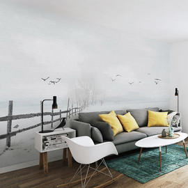 梵一现代简约3d电视背景墙壁纸，客厅卧室壁画北欧风格艺术个性墙纸