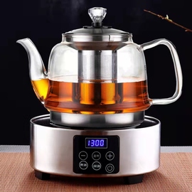耐高温玻璃电陶茶壶大容量花草泡茶具不锈钢过滤明火煮茶凉水杯