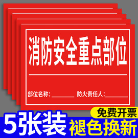 消防重点部位标识牌消防安全重点防火部位警示牌安全防火负责人提示牌应急值班室标牌禁止严禁烟火标志牌定制