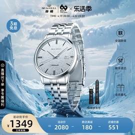 海鸥手表国民系列全自动机械表，男士冰川纹理经典，款商务腕表6165