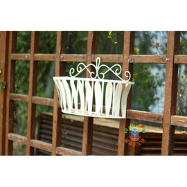 欧式铁艺壁挂花篮 阳台挂篮花架 花园庭院装饰摆件花框