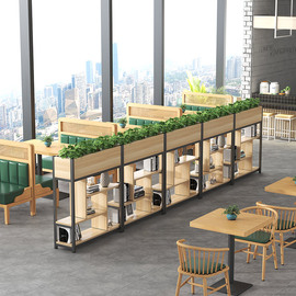 办公室屏风隔断置物架现代简约隔断柜餐厅围栏绿植，花架隔断墙铁艺