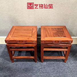 非花富贵凳红木凳子实木家用小方凳仿古中式凳子餐桌凳换鞋凳板凳