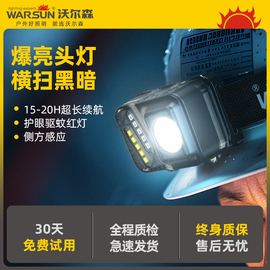 沃尔森头灯强光超亮充电续航超长锂电钓鱼专用夜钓照明灯登山户外