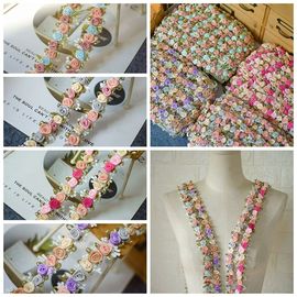 宽2.8cm手工蕾丝花朵珍珠花边，辅料diy娃衣，童装手工装饰花边材料