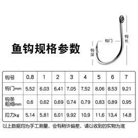 钛钨钢管付千又鱼钩有倒刺矶钓海钓带圈钓鱼大包装鱼钩